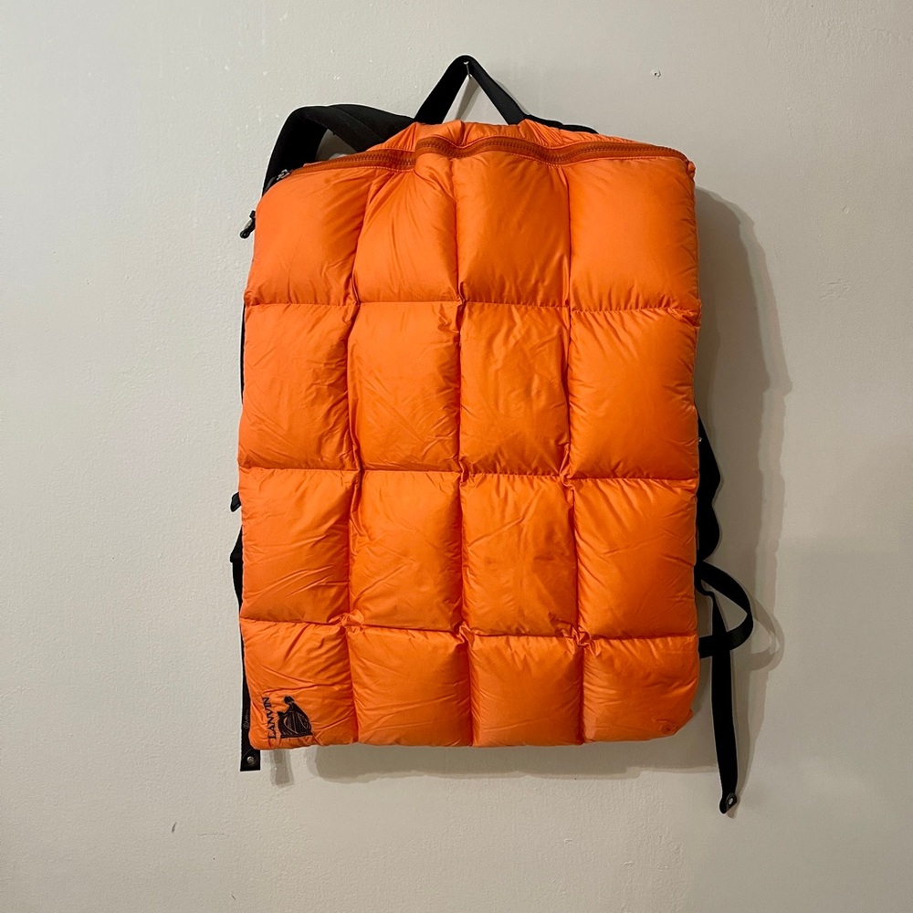 Lanvin Orange Puffer Backpack